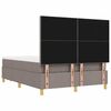 vidaXL Boxspringbett mit Matratze Taupe 140 x 190 cm Stoff