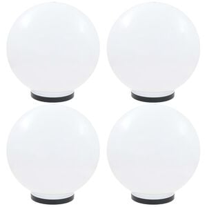 vidaXL LED-Gartenleuchten 4 Stk. Kugelf&ouml;rmig 40 cm PMMA