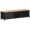 vidaXL TV-Schrank 130x30x37 cm Raues Mango-Massivholz