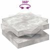 vidaXL Couchtisch 360-Grad Drehbar Betongrau 70x70x34,5 cm