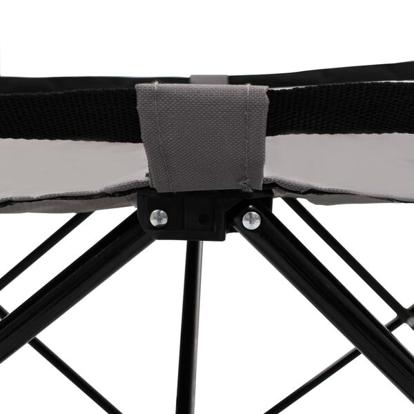 vidaXL Klappliege Grau Stahl