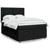 vidaXL Boxspringbett mit Matratze Schwarz 160x200 cm Stoff