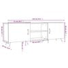 vidaXL TV-Schrank Sonoma-Eiche 150x30x50 cm Holzwerkstoff