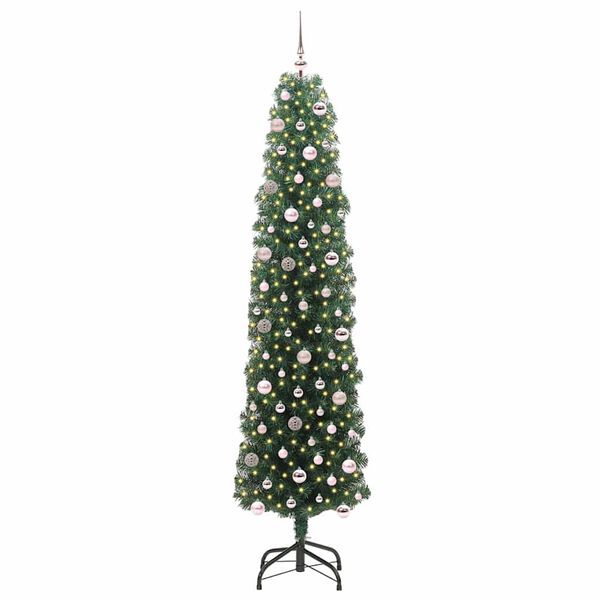vidaXL K&uuml;nstlicher Weihnachtsbaum mit 300 LEDs mit St&auml;nder Gr&uuml;n 240 cm