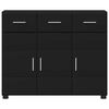 vidaXL Sideboard mit Regal Schwarz 88,5 x 30,5 x 73 cm Holzwerkstoff