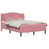 vidaXL Bettrahmen mit Kopfteil Rosa 140 x 190 cm Samt