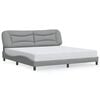 vidaXL Bettgestell ohne Matratze "Hvar" Hellgrau 200x200 cm Stoff