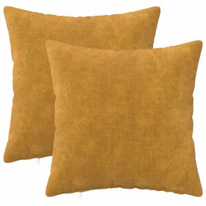 vidaXL Kissenbezug 2 pcs HEERLEN Gelb 30 x 30 cm Mikrofaser Fleece