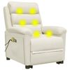vidaXL Massagesessel mit Aufstehhilfe Creme Samt