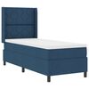 vidaXL Boxspringbett mit Matratze mit Kopfteil Blau 90 x 190 cm Stoff