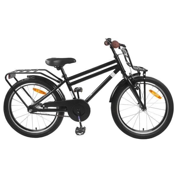 vidaXL Kinderfahrrad 18 Zoll f&uuml;r 5-7 Jahre alt Schwarz