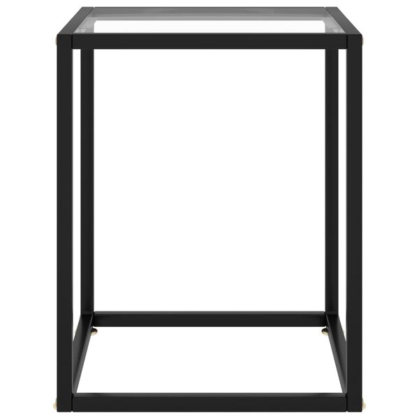 vidaXL Couchtisch Schwarz mit Hartglas 40x40x50 cm
