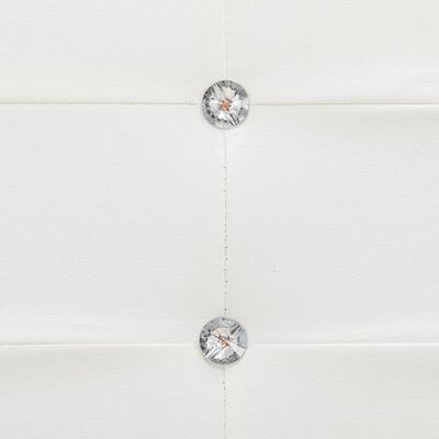 vidaXL Bett mit Memory-Schaum-Matratze Weiß Kunstleder 160x200cm