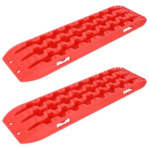 vidaXL Traktionsplatte 2 stk. Rot 106 x 30,5 x 7 cm Verst&auml;rktes Nylon