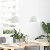 vidaXL Pendelleuchten 2 Stk. Höhenverstellbar E27 Weiß Ø 30 cm Metall