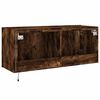 vidaXL TV-Wandschrank mit LED-Leuchten R&auml;uchereiche 100x35x41 cm