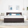vidaXL Boxspringbett mit Matratze Dunkelbraun 180 x 200 cm Stoff