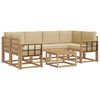 vidaXL Outdoor-Sofagarnitur mit Kissen 7 pcs Wei&szlig; und Beige