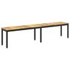 vidaXL Gartenbank 201 x 35 x 45 cm Massivholz Akazie Wei&szlig; und Schwarz