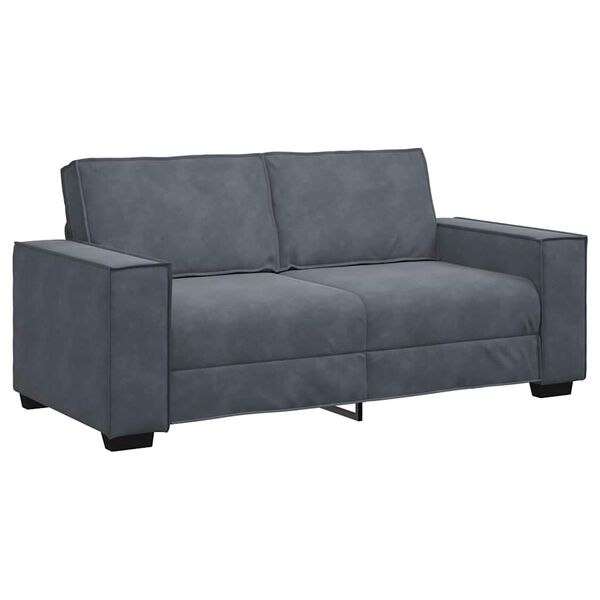 vidaXL 2-Sitzer-Sofa Dunkelgrau 140 cm Samt
