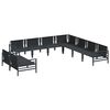 vidaXL Garten-Sofa-Set 9 pcs Anthrazit Stahl