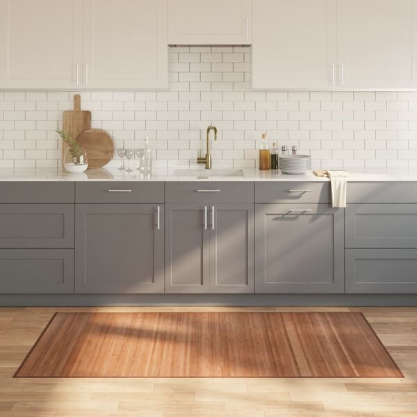 vidaXL Teppich Rechteckig Natur 100x200 cm Bambus