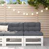 vidaXL Mittelsofas mit Kissen 2 Stk. Wei&szlig; Massivholz Kiefer