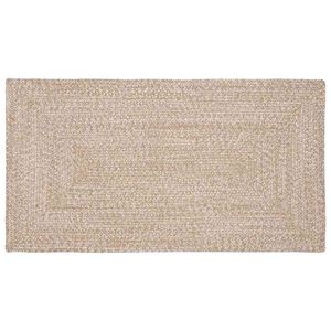 vidaXL Bereichsteppich Natur und Wei&szlig; 60 x 110 cm Jute
