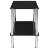 vidaXL Couchtisch Schwarz 110x43x60 cm Hartglas
