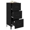 vidaXL Sideboard Schwarz Eichen-Optik 34,5 x 34 x 90 cm Holzwerkstoff