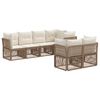 vidaXL Gartensofa-set 7 stk. 7-Sitzanzahl Beige Poly-Rattan