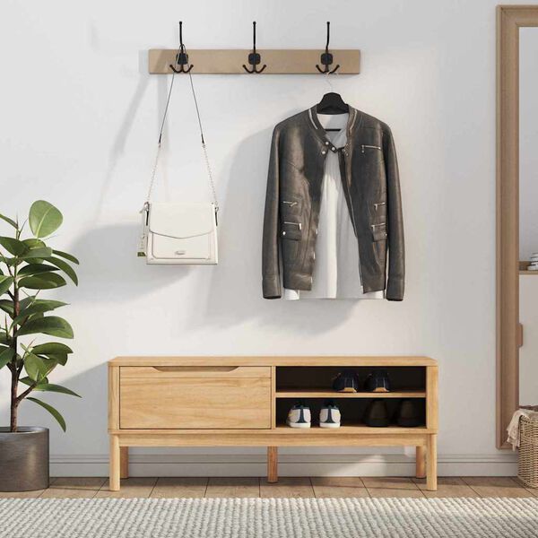 vidaXL Flurbank FLORO Wachsbraun 115 x 40 x 45 cm Massivholz Kiefer