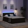 vidaXL Bett mit Stauraum und LED mit LED Schwarz 140 x 190 cm Samt