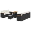 vidaXL Gartensofa-set 10 pcs Schwarz Poly-Rattan