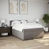 vidaXL Boxspringbett mit Matratze Taupe 140x190 cm Stoff