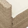 vidaXL Gartensofa 5-Sitzer mit Kissen Beige Poly Rattan