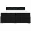vidaXL Boxspringbett mit Matratze Schwarz 200x200 cm Stoff