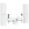 vidaXL Badezimmerm&ouml;bel-Set 5 stk. Hochglanz Wei&szlig; 33 x 34,5 x 160 cm