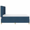 vidaXL Boxspringbett mit Matratze mit Kopfteil Blau 160 x 200 cm Stoff