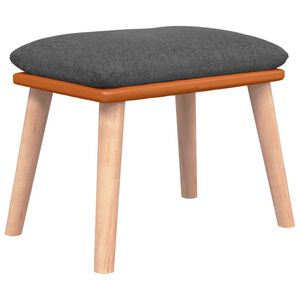 vidaXL Fu&szlig;hocker Dunkelgrau 45x29,5x35 cm Stoff und Kunstleder