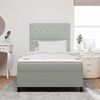 vidaXL Boxspringbett mit Matratze Hellgrau 120 x 190 cm Samt