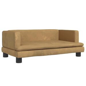 vidaXL Hundebett Braun 80x45x30 cm Samt
