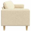 vidaXL Sofa Set Creme Stoff