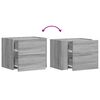 vidaXL Wand-Nachttisch Grau Sonoma 45x30x35 cm