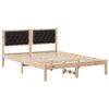 vidaXL Bettrahmen Schwarz 140 x 190 cm Massives Kiefernholz