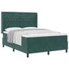 vidaXL Boxspringbett mit Matratze Dunkelgr&uuml;n 140 x 190 cm Samt