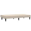 vidaXL Schlafsofa 2-Sitzer Creme Mikrofasergewebe