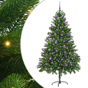 vidaXL Weihnachtsbaum mit 300 LEDs mit St&auml;nder Gr&uuml;n 210 cm PE