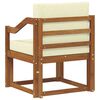 vidaXL Outdoor-Sofa Massives Akazienholz und Polyester Natur