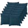 vidaXL Kissen mit Kissen HOUTEN 12 Stk. Blau Samt